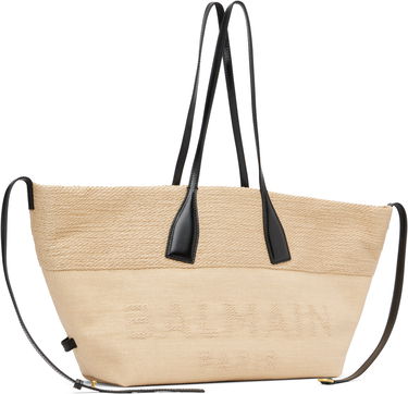Mulepose Balmain Track Raffia Tote Beige | FM1FI272TJHD, 1