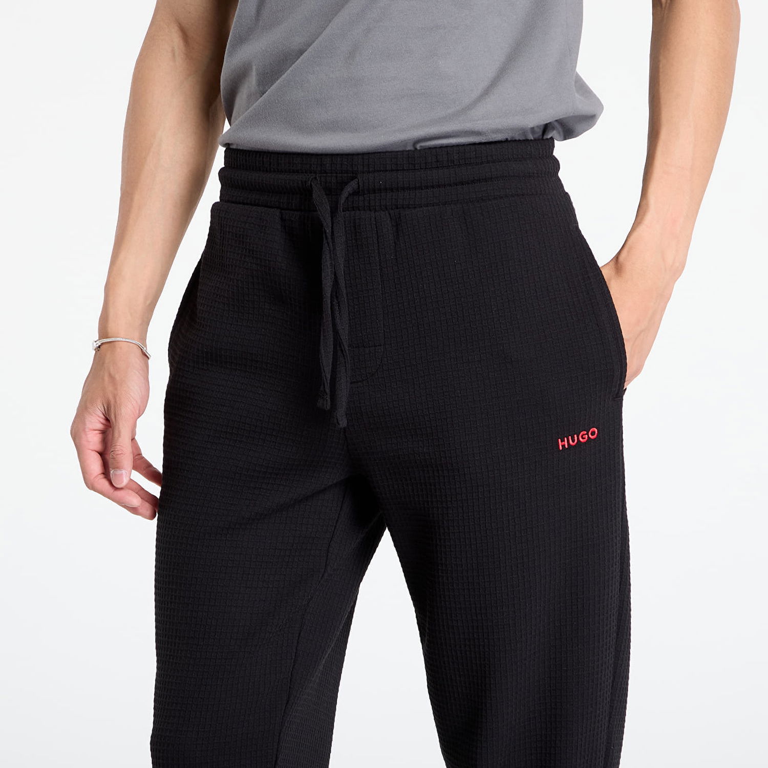 Joggingbukser BOSS Hugo Boss Austin Waffle Lounge Pants Sort | 50532012-001, 1