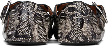 Sneakers og sko Alaïa ALAÏA Criss Cross Snake Ballerina Flats Sort | AA3A046I054, 1