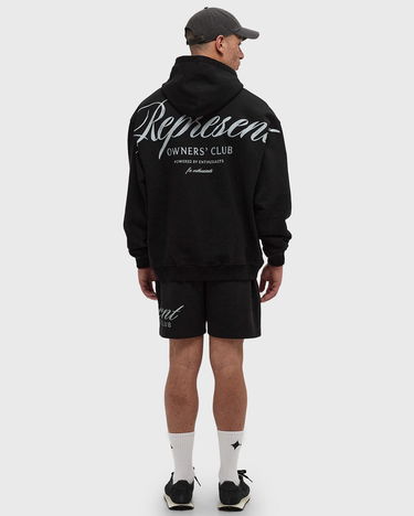 Sweatshirt Represent Clo Owners Club Script Hoodie Sort | OCM41200.001, 2