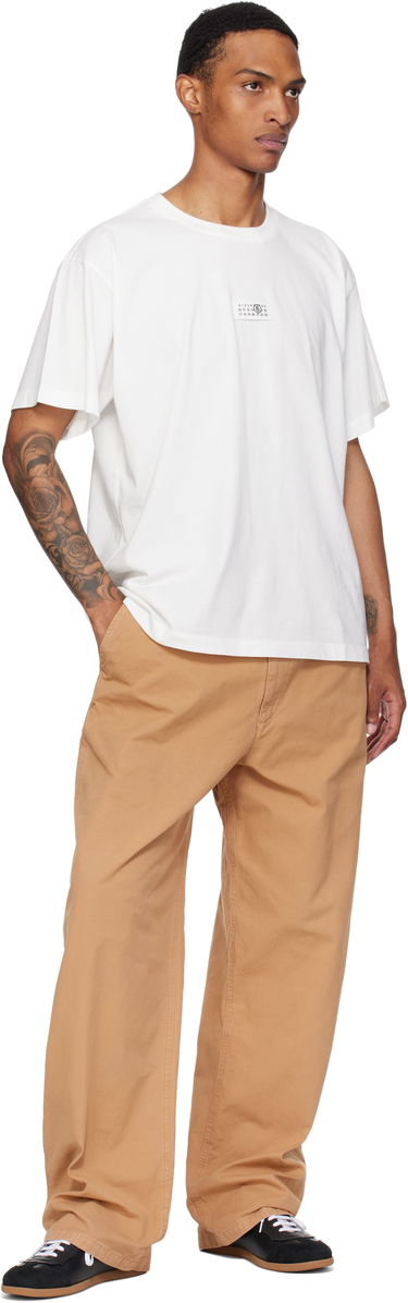 Bukser Maison Margiela MM6 Maison Margiela Canvas Trousers Beige | SH0KA0048 S78548, 3