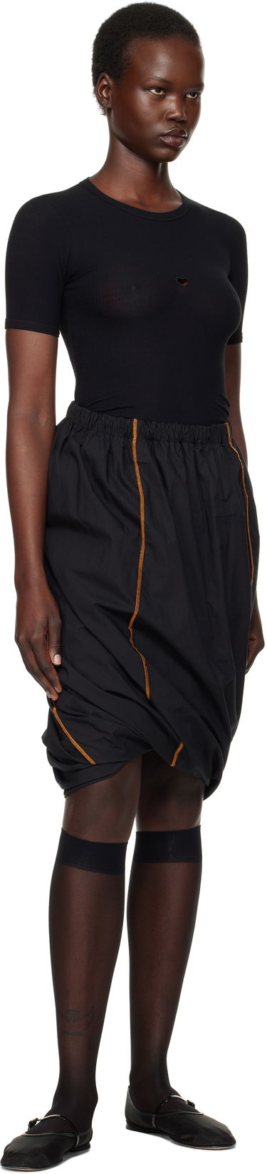 Nederdel Baserange Turn Midi Skirt Sort | SKTU-PO-SP25, 3
