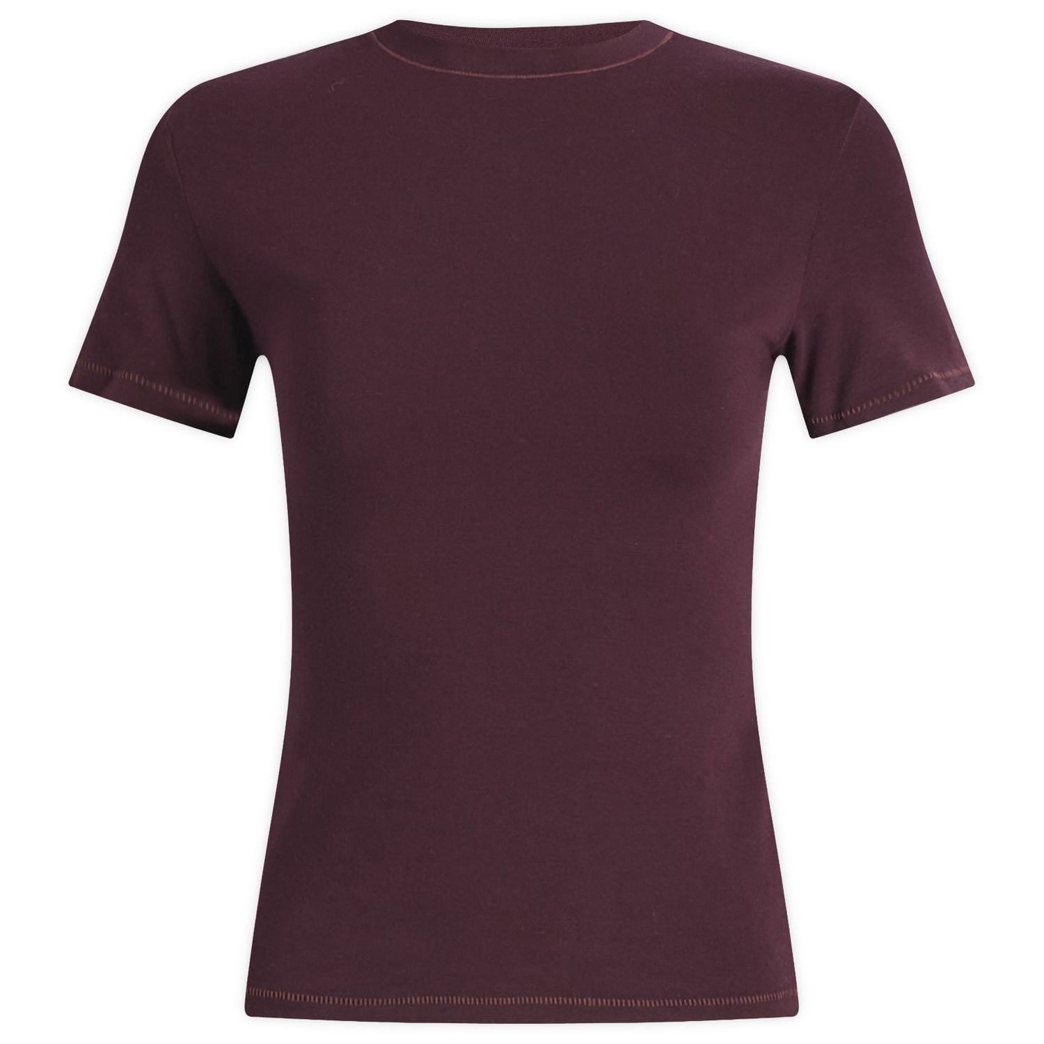 T-shirt SKIMS Cotton Jersey T-Shirt, Size Large Bourgogne | AP-TSH-0638-CUR, 1