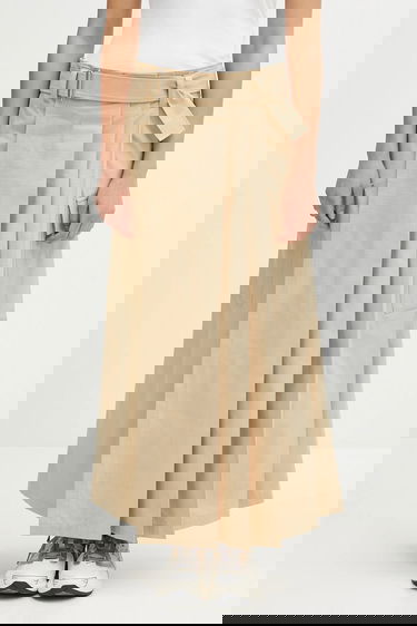 Nederdel KENZO Kenzo Maxi Pleated Skirt Beige | FF52JU3039DL.11, 0