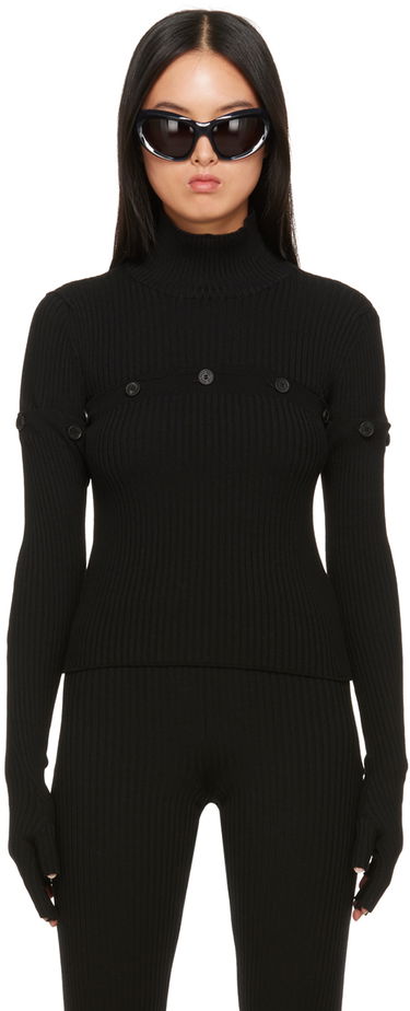 Sweater Jean Paul Gaultier Gaultier Button Turtleneck Sort | 23/15-F-PL036-M057-00, 0
