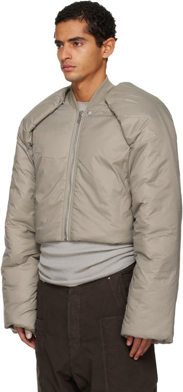 Puffer jakke Rick Owens Rick Owens DRKSHDW Concordians Convertible Cropped High-Neck Puffer Jacket Beige | DU02E7777 NP, 3