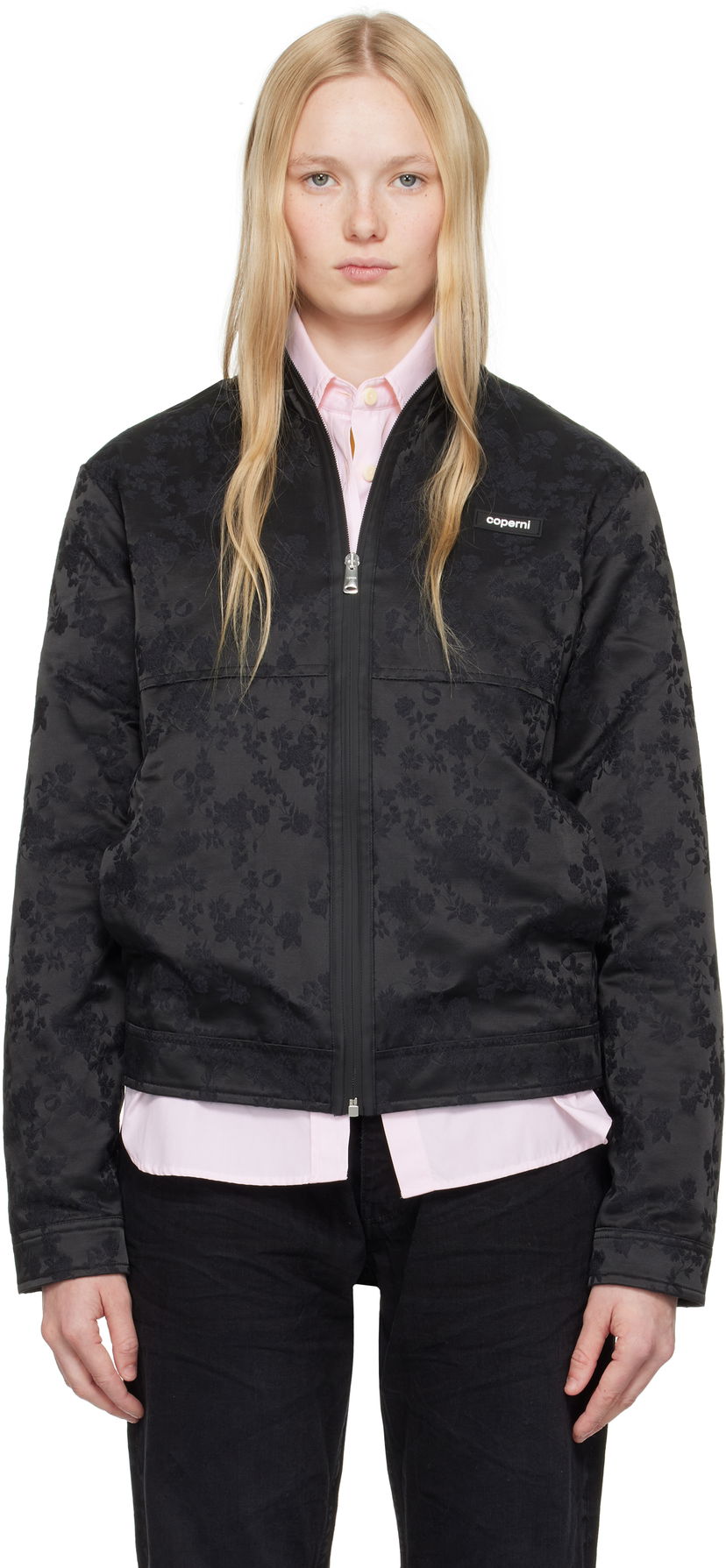Jakke Coperni Coperni Jacquard Zip-Up Jacket Sort | COPOW39F2033