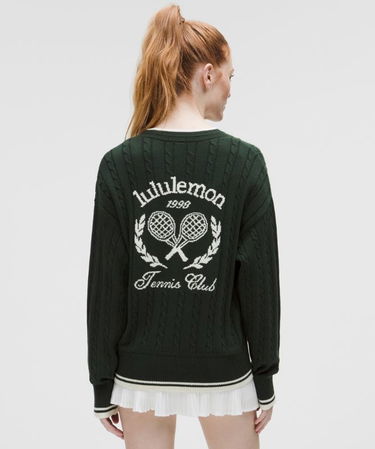 Sweater lululemon Cable-Knit Tennis Cardigan Grøn | prod20001107, 2