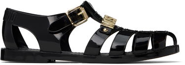 Tilbehør Moschino Moschino Jelly Lettering Logo Sandals Sort | MA16501G1M M20 000, 0