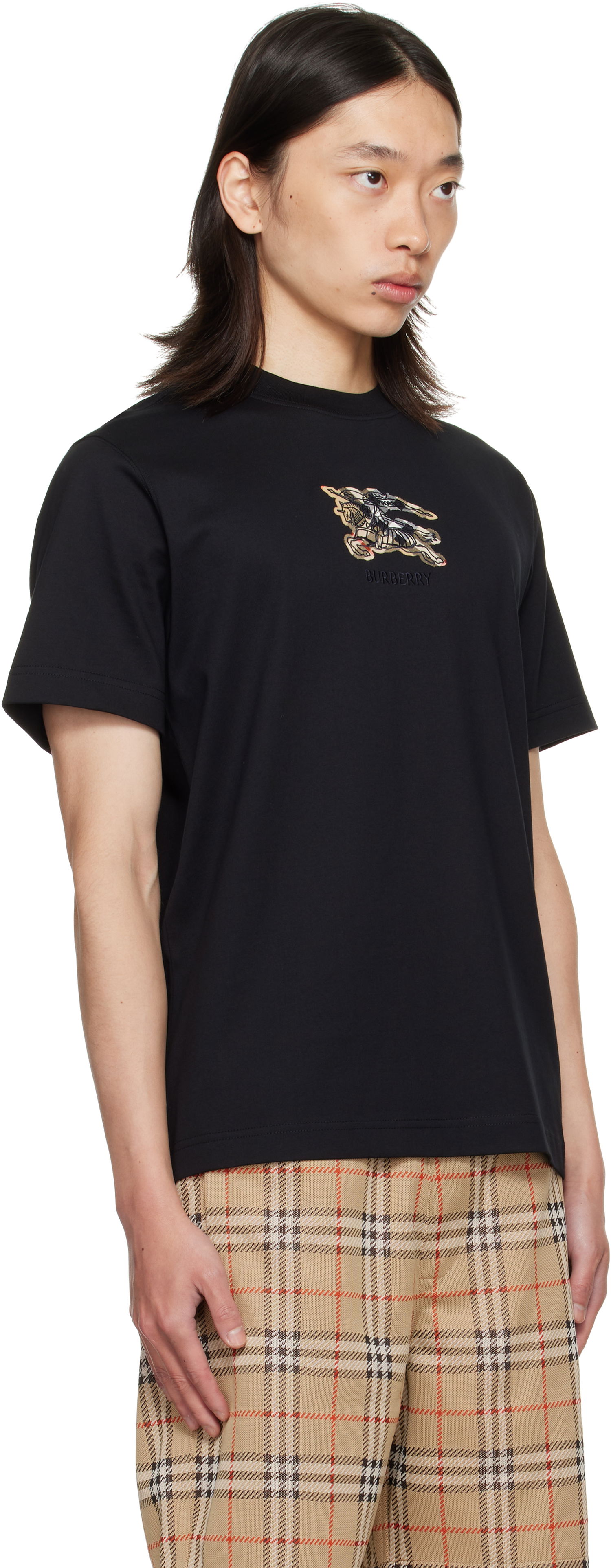 T-shirt Burberry Burberry EKD Check Cotton T-Shirt Sort | 8116169, 1