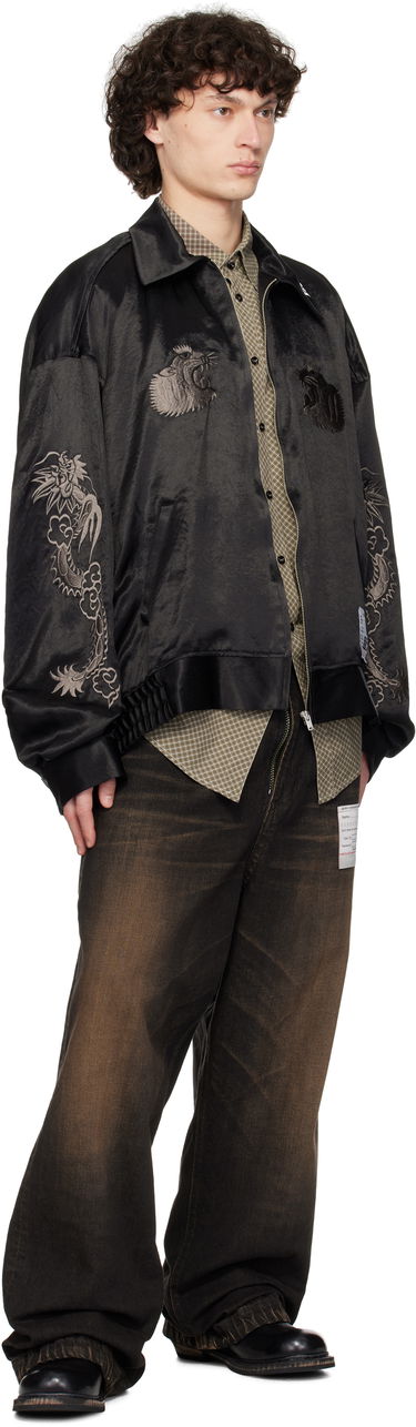 Bomberjakke Maison MIHARA YASUHIRO MIHARA YASUHIRO Collared Souvenir Jacket Sort | J14BL144, 3