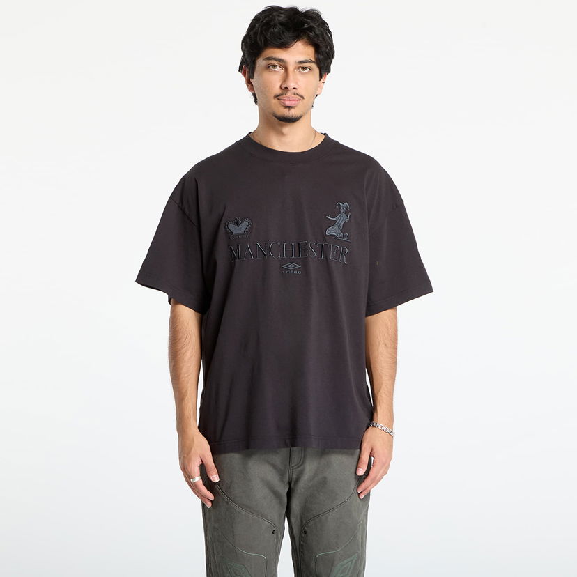 T-shirt Umbro Manchester Cult Unity Embroidered Oversized T-Shirt Sort | UBMW0397JY121 BLK0020