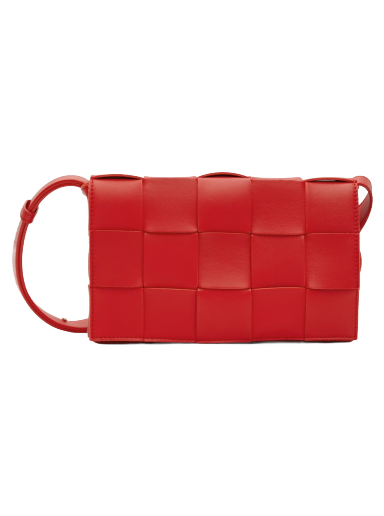 Skuldertaske Bottega Veneta Small Intreccio Cassette Bag Rød | 578004 VMAY1