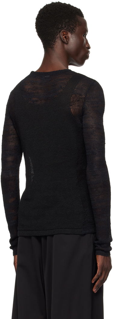 Sweater Ann Demeulemeester Ann Demeulemeester Marten Ghost Knit Sweater Sort | 2401-M-KN13-KN039-099, 2