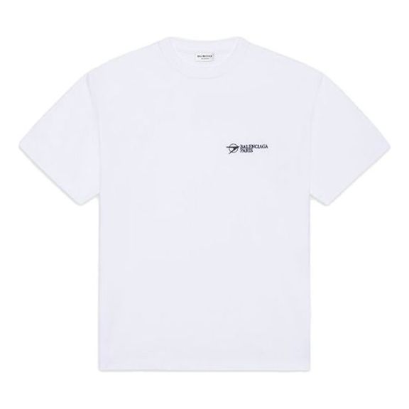 T-shirt Balenciaga Logo T-Shirt Hvid | 612966TKV869040