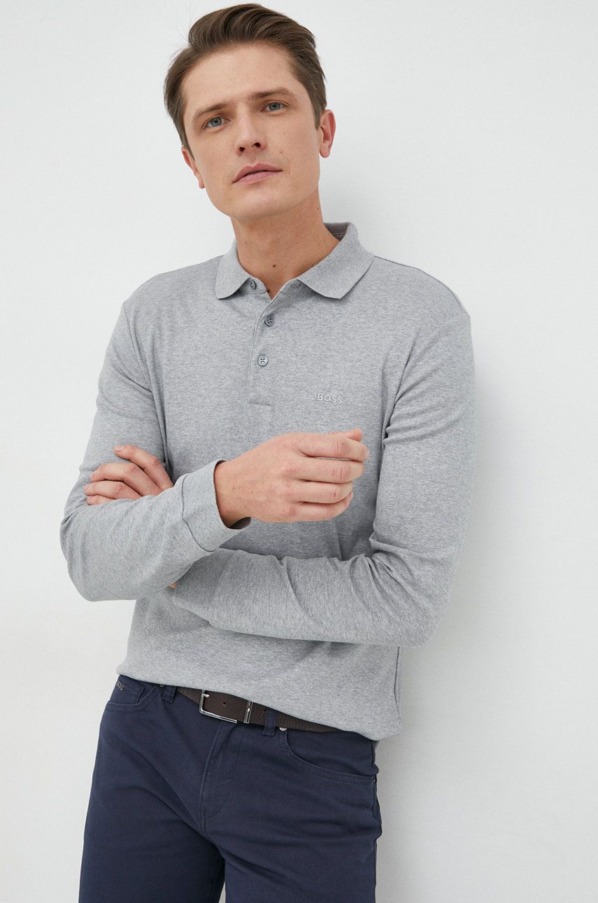 Polo skjorte BOSS Organic Cotton Polo Shirt Grå | 50468392, 0