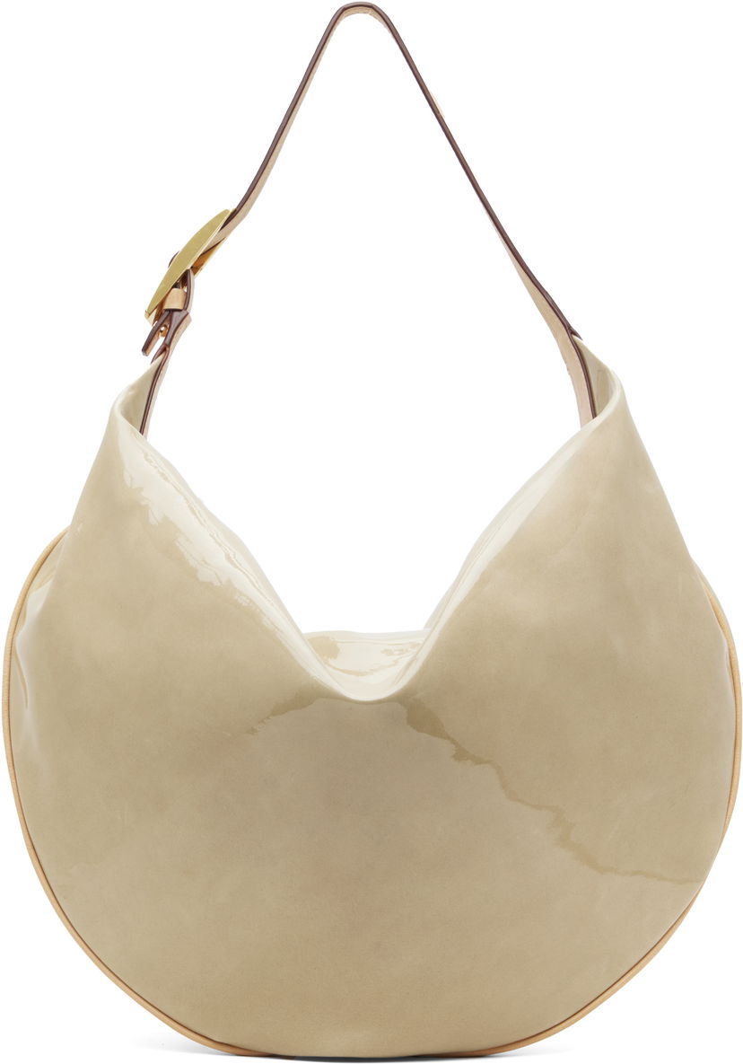 Håndtaske Tory Burch Tory Burch Patent Balloon Bag Beige | 171918-200