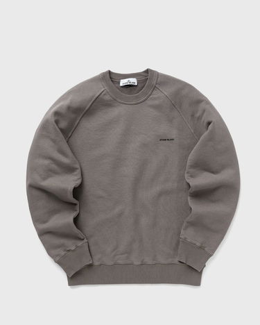 Sweater Stone Island Logo Flocked Crewneck Grå | 801560755.V0092, 0