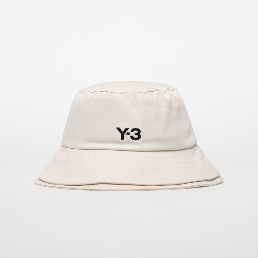 Hat Y-3 Y-3 3-Stripes Bucket Hat Beige | JM9039