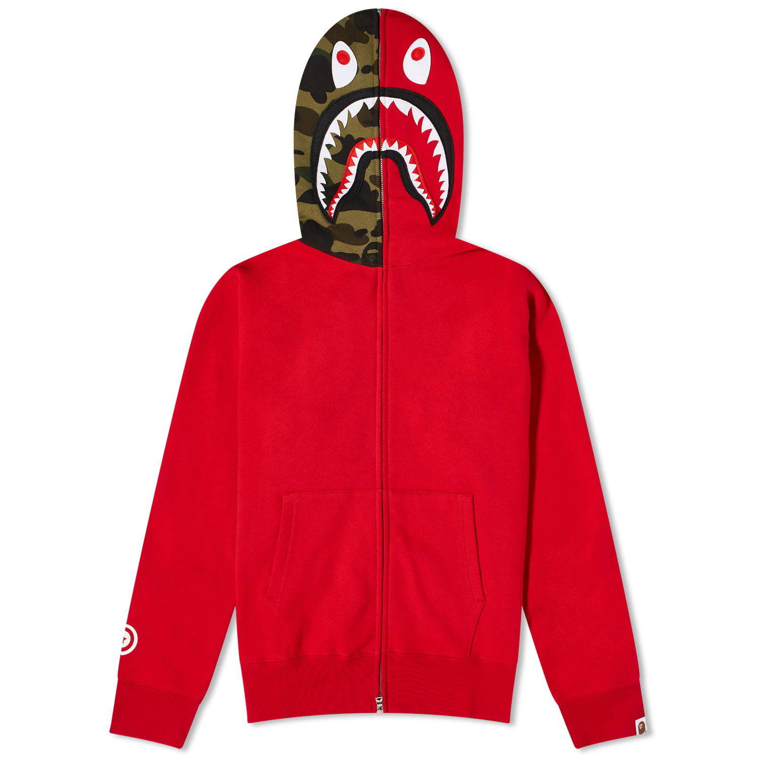 Sweatshirt BAPE Shark Full Zip Hoodie Rød | 001ZPJ801012M-RED, 0