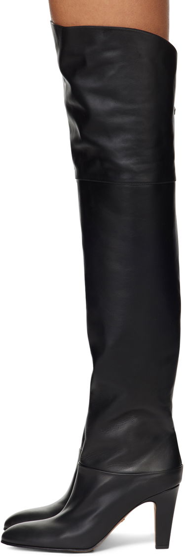 Sokker CHLOÉ Chloé Eve Thigh-High Leather Boots Sort | CHC24A03PMF, 2