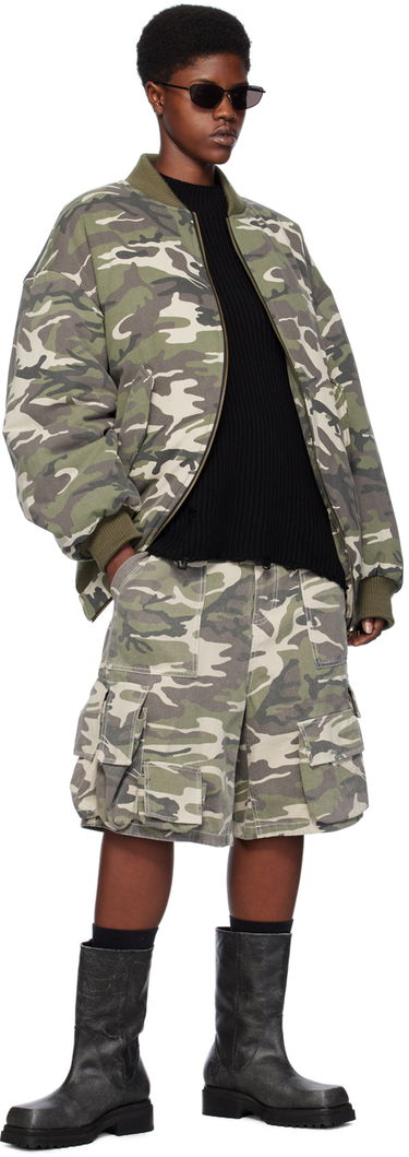 Shorts We11done We11done Camo Cargo Shorts Grøn | WD-PT0-24-207-M-BG, 3