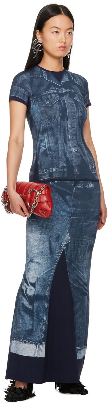 Nederdel Jean Paul Gaultier Gaultier Trompe L'œil Maxi Skirt Blå | 23/15-F-JU055-J530-5950, 3