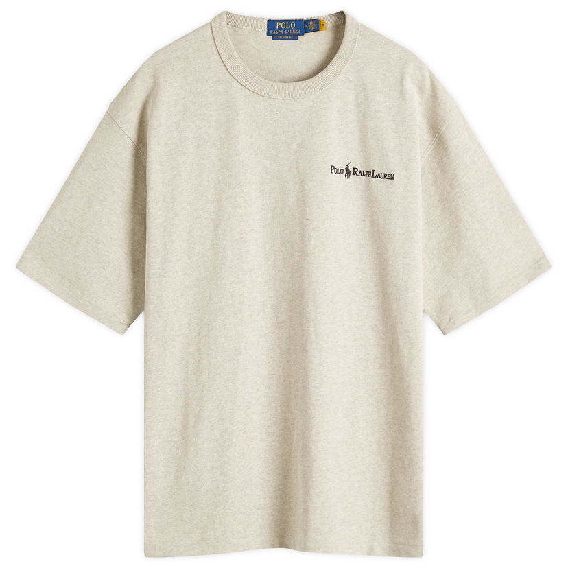 T-shirt Polo by Ralph Lauren Ralph Lauren Chest Logo Relaxed Fit T-Shirt Beige | 710964714003