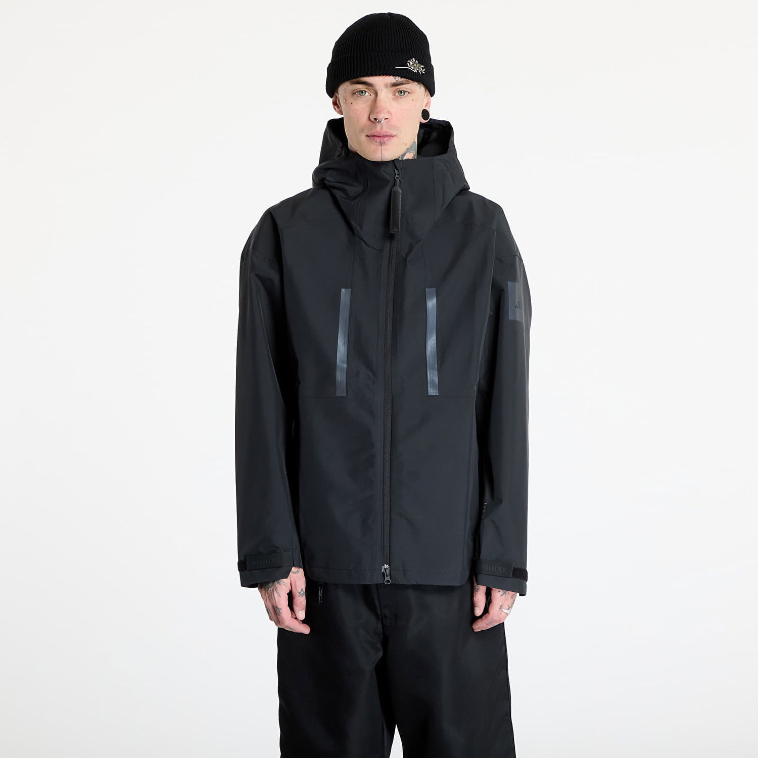 Vindjakke adidas Performance Myshelter Carry Strap RAIN.RDY Black Jacket Sort | IV7368, 0