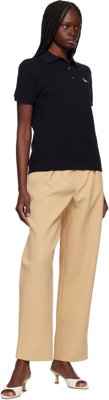 Polo skjorte MAISON KITSUNÉ Maison Kitsuné Baby Fox Patch Regular Polo Sort | OW00207KJ7010, 3