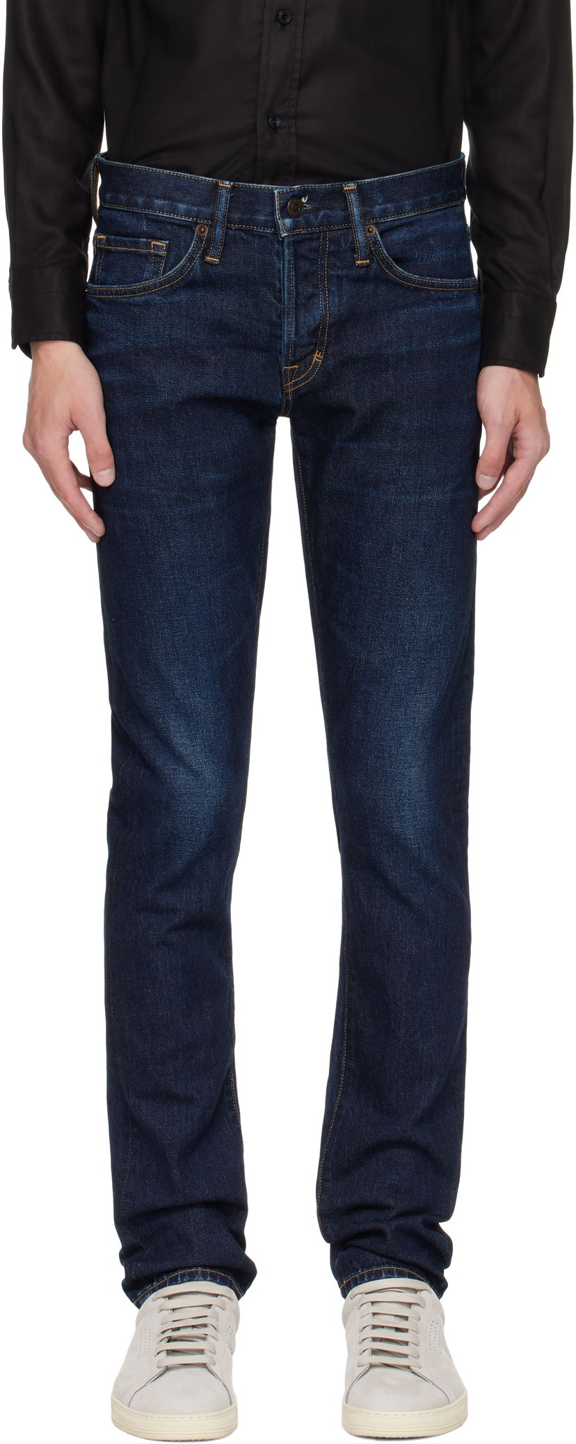 Jeans Tom Ford TOM FORD Stretch Twill Slim Fit Jeans Blå | DPS001-DMC073