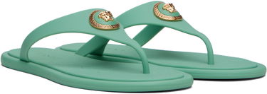 Tilbehør Versace Versace Alia Rubber Flat Sandals Grøn | 1016248_1A10983, 3