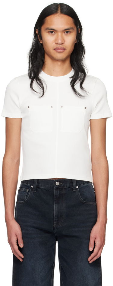 T-shirt Dion Lee Shrunken Rivet T-Shirt Hvid | C3170PS24, 0