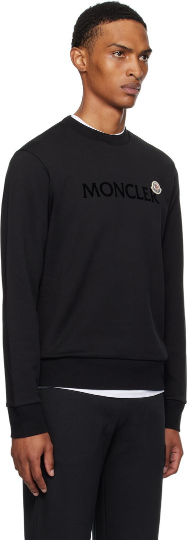 Sweatshirt Moncler Logo Cotton Sweatshirt Sort | K20918G00040809KR, 1