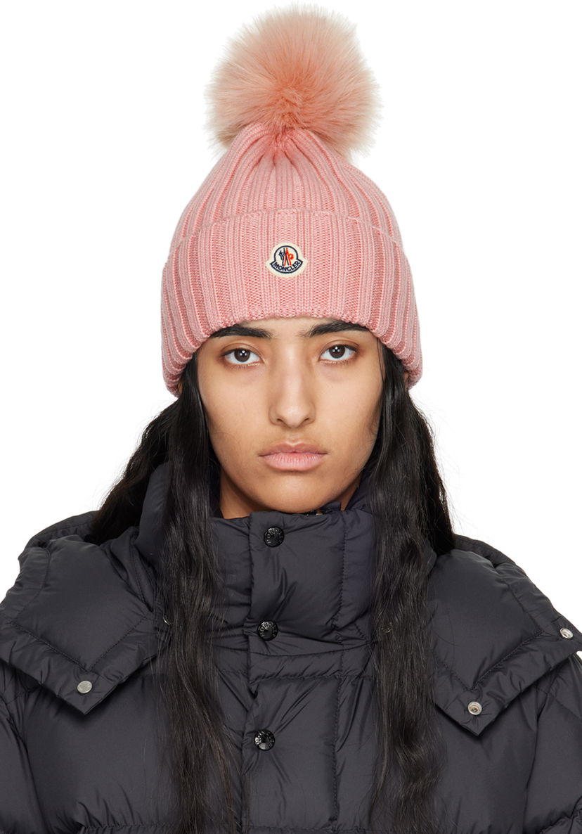 Beanie Moncler Pink Pom Pom Beanie Lyserød | J20933B00027M1131