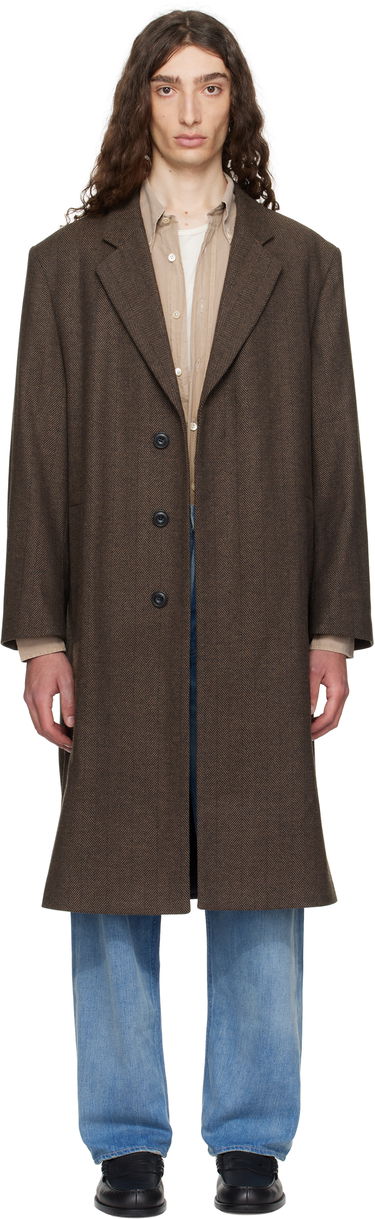 Frakker BOSS Hugo Regular Fit Concealed Closure Coat Brun | 50542695, 0
