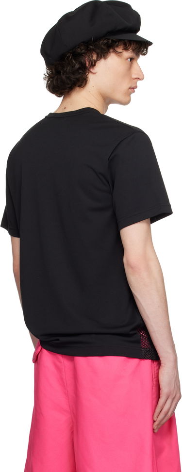 T-shirt Comme des Garçons Homme Plus Piqué & Mesh Panel T-Shirt Sort | PO-T006-051, 2