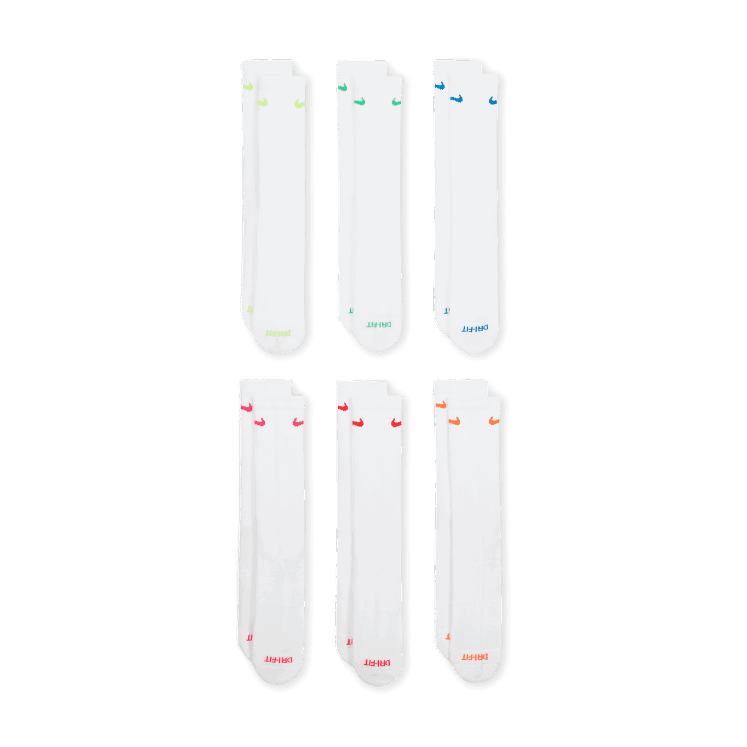 Sokker Nike Everyday Plus Cushioned Training Socks (6 Pairs) Hvid | SX6897-968, 1