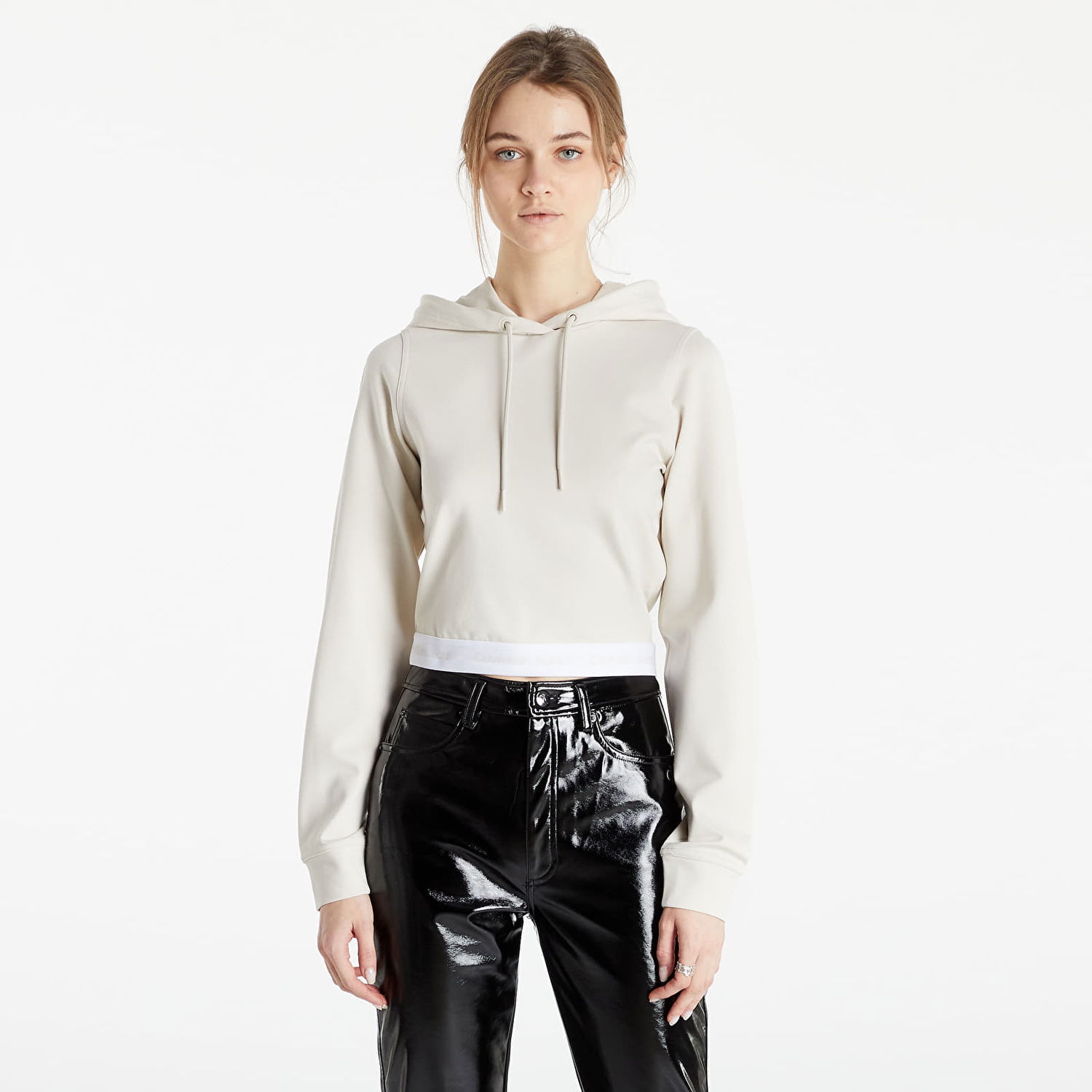 Sweatshirt CALVIN KLEIN Contrast Tape Milano Hoodie Beige | J20J218860 ACF, 0