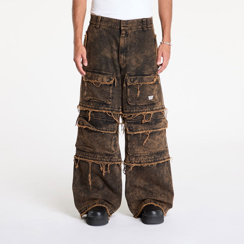 Jeans MISBHV Ibiza Oversize Cargo Trousers Acid Black Sort | 241M320