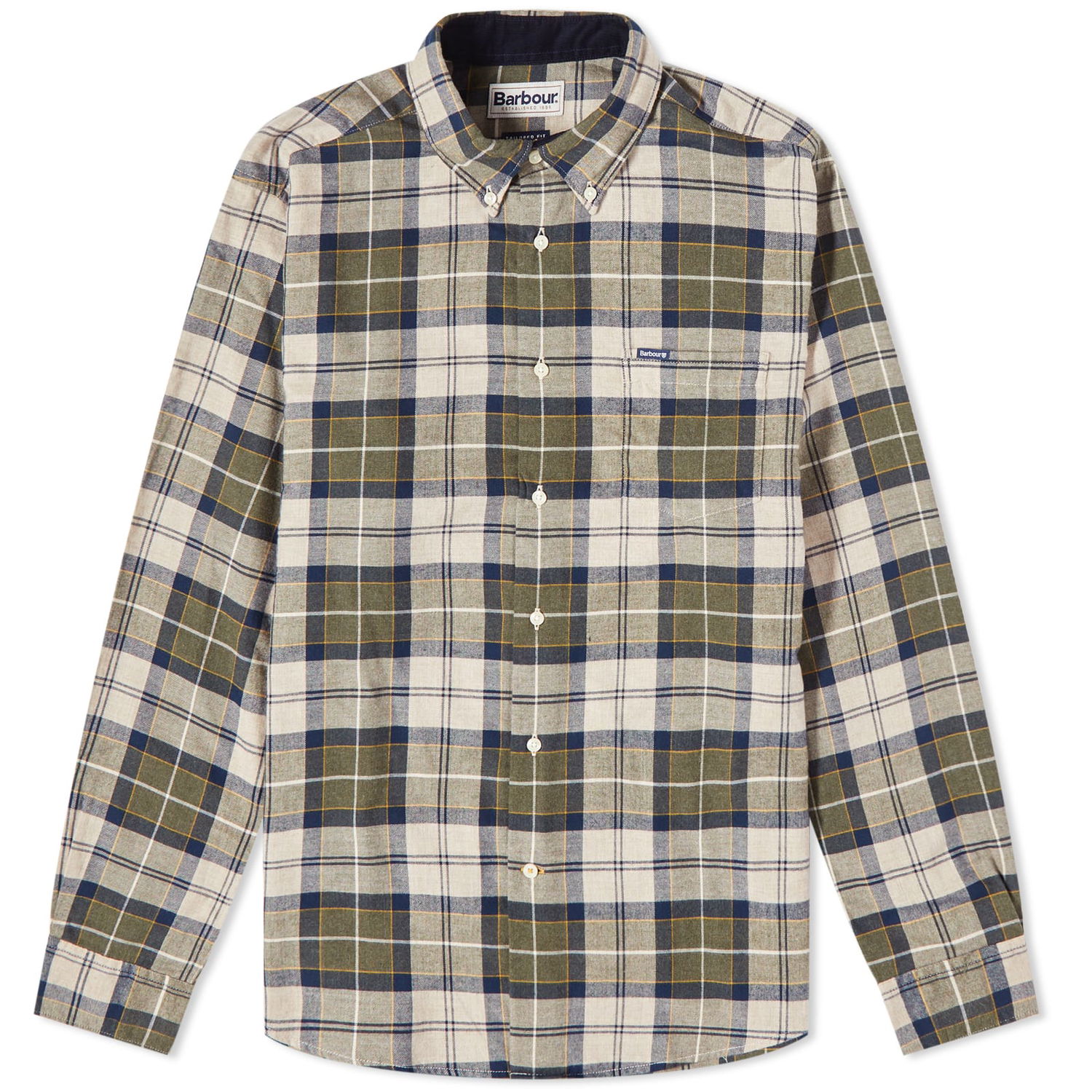 Skjorte Barbour Fortrose Tailored Plaid Flannel Shirt Flerfarvet | MSH4991TN16, 0