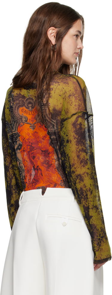 T-shirt Jean Paul Gaultier Jean Paul Gaultier Oversized Medallion Graphic Top Grøn | 25/03-W-TO340-M006P-004115, 2