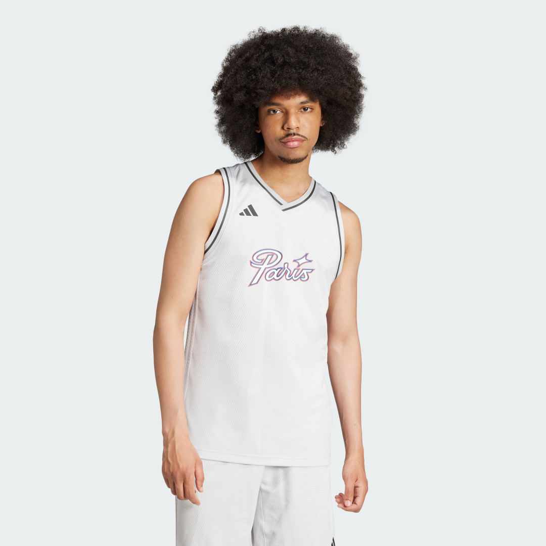 Jersey adidas Performance Paris Basketball Home Jersey Hvid | JJ3373, 0