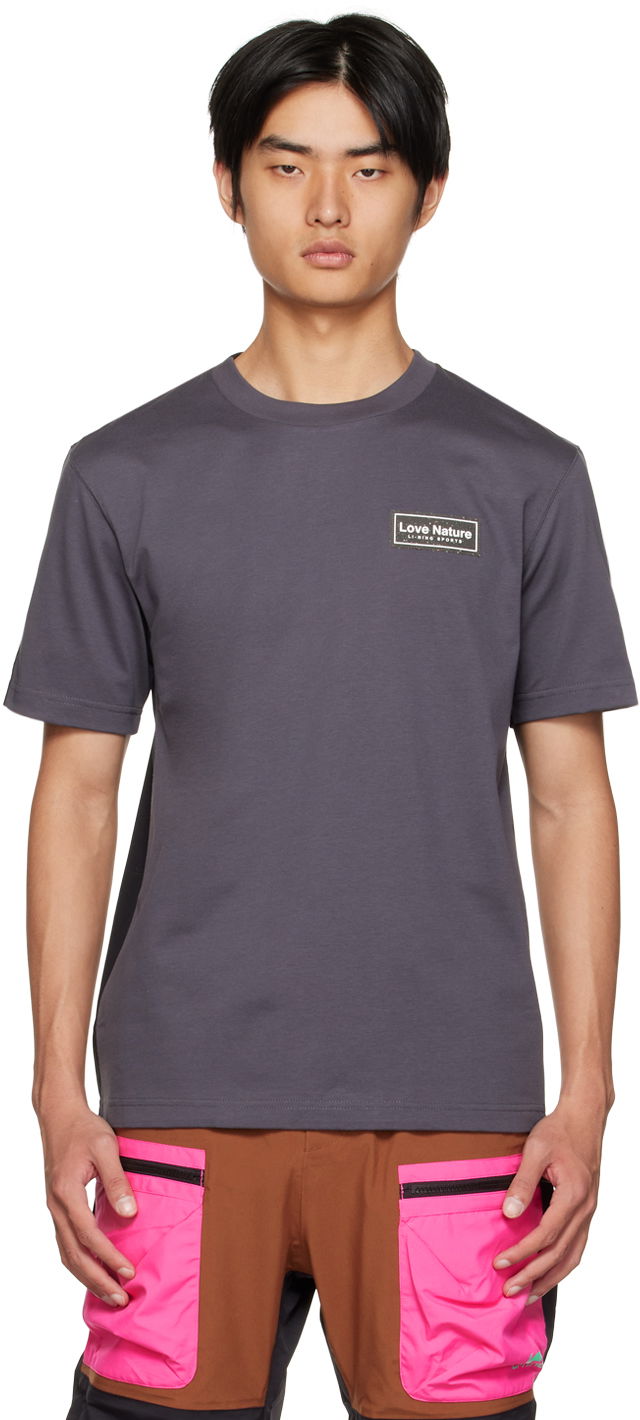 T-shirt Li-Ning Gray Love Nature T-Shirt Grå | AHSS117-2K, 0