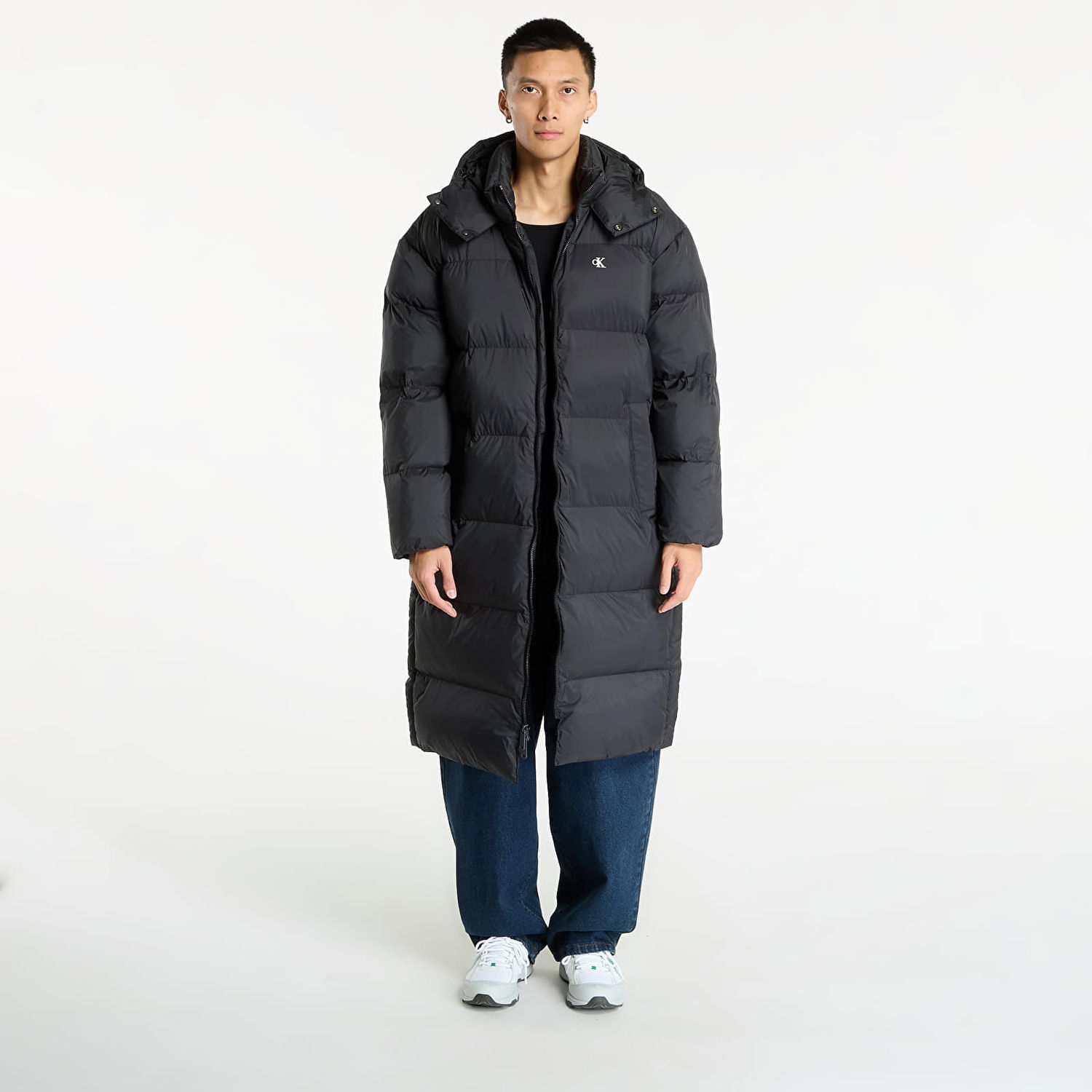 Puffer jakke CALVIN KLEIN Calvin Klein Jeans Long Length Hooded Coat Sort | LV04RD518G UB1, 0