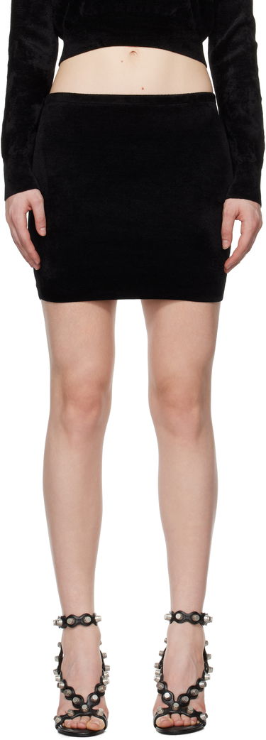 Nederdel Alexander Wang Alexander Wang.T Embossed Miniskirt Sort | 4KC4245005, 0