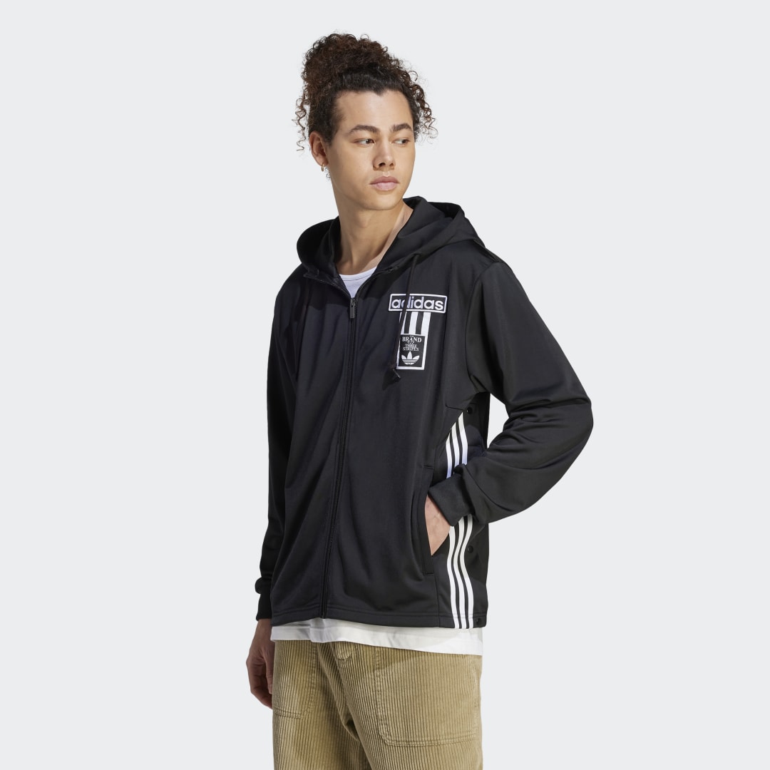 Sweatshirt adidas Originals Adicolor Adibreak Full-Zip Hoodie Sort | IN8079, 0