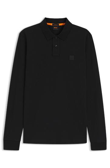 Polo skjorte BOSS Slim Fit Stretch Cotton Polo Shirt with Logo Patch Sort | 50507704