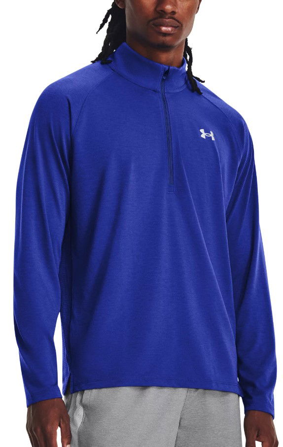 T-shirt Under Armour Streaker Half Zip Mørkeblå | 1361474-401, 0