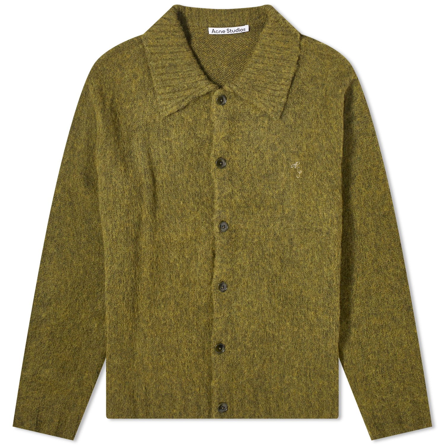 Sweater Acne Studios Kabriel AS Shetland Cardigan Grøn | B60294-BYI, 0